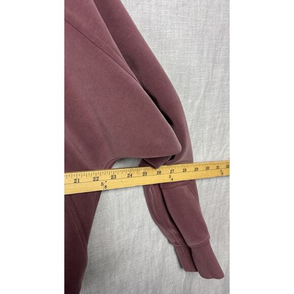 Lululemon Brushed Softstreme Funnel-Neck Zip Up Red Merlot Women Size 8 - Picture 8 of 8
